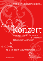 Konzertplakat für das Adventskonzert 2025 Konzertplakat für das Adventskonzert 2025